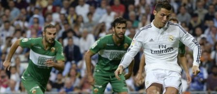 Cristiano Ronaldo a marcat 4 goluri pentru Real Madrid in meciul cu Elche